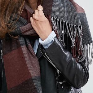 ASOS Never worn oversized check plaid scarf